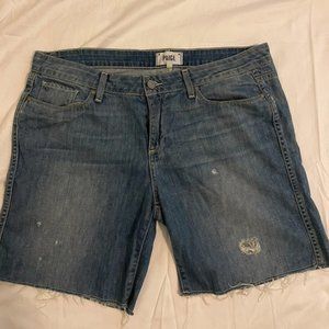 Paige Deconstructed Denim Shorts